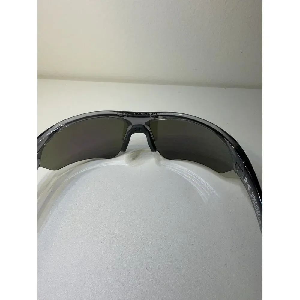 Under Armour Mens Playmaker Wrap Sunglasses Neon Shield Blue Green Athleisure
